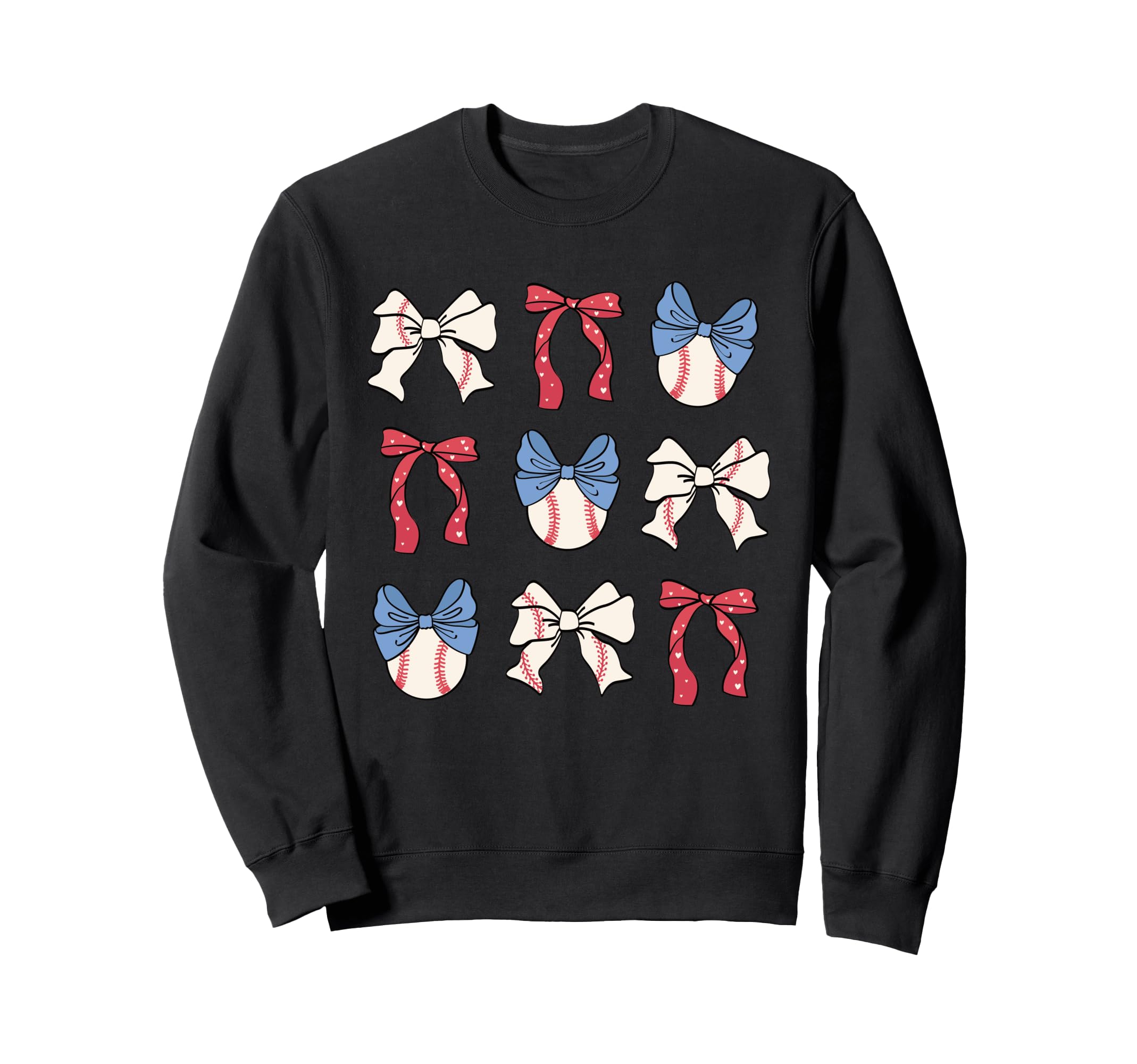 Baseball Bow Trendy Sports Sweatshirt - Casual Everyday Wear Unisex - T-Shirt, Sweatshirt, Hoodie