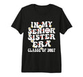 My Senior Sister Era Groovy Baseball T-Shirt - Custom Art Print Men Women - T-Shirt, Sweatshirt, Hoodie