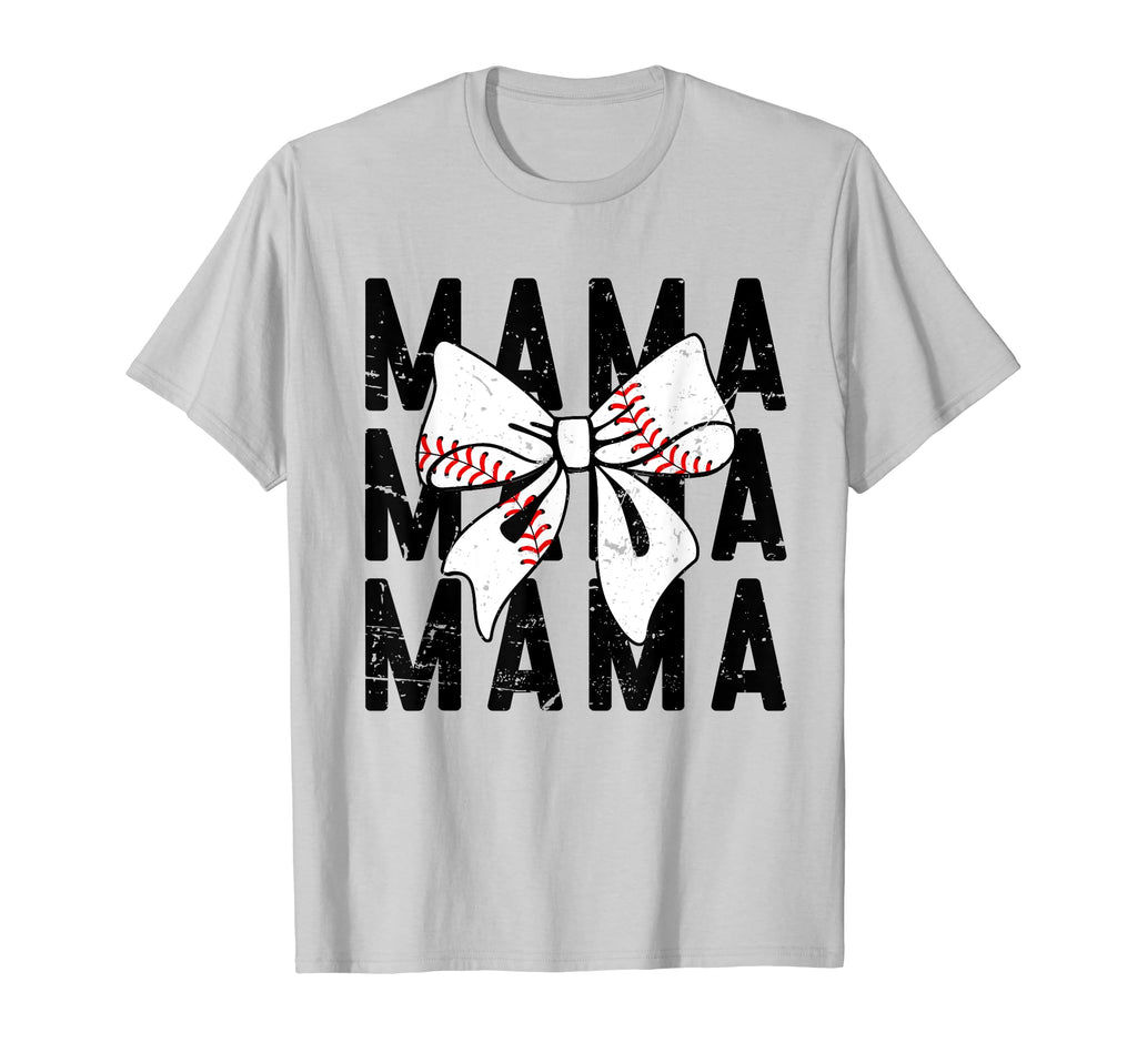 Coquette Groovy Baseball Mama Bow T-Shirt - Streetwear Style Unisex - T-Shirt, Sweatshirt, Hoodie