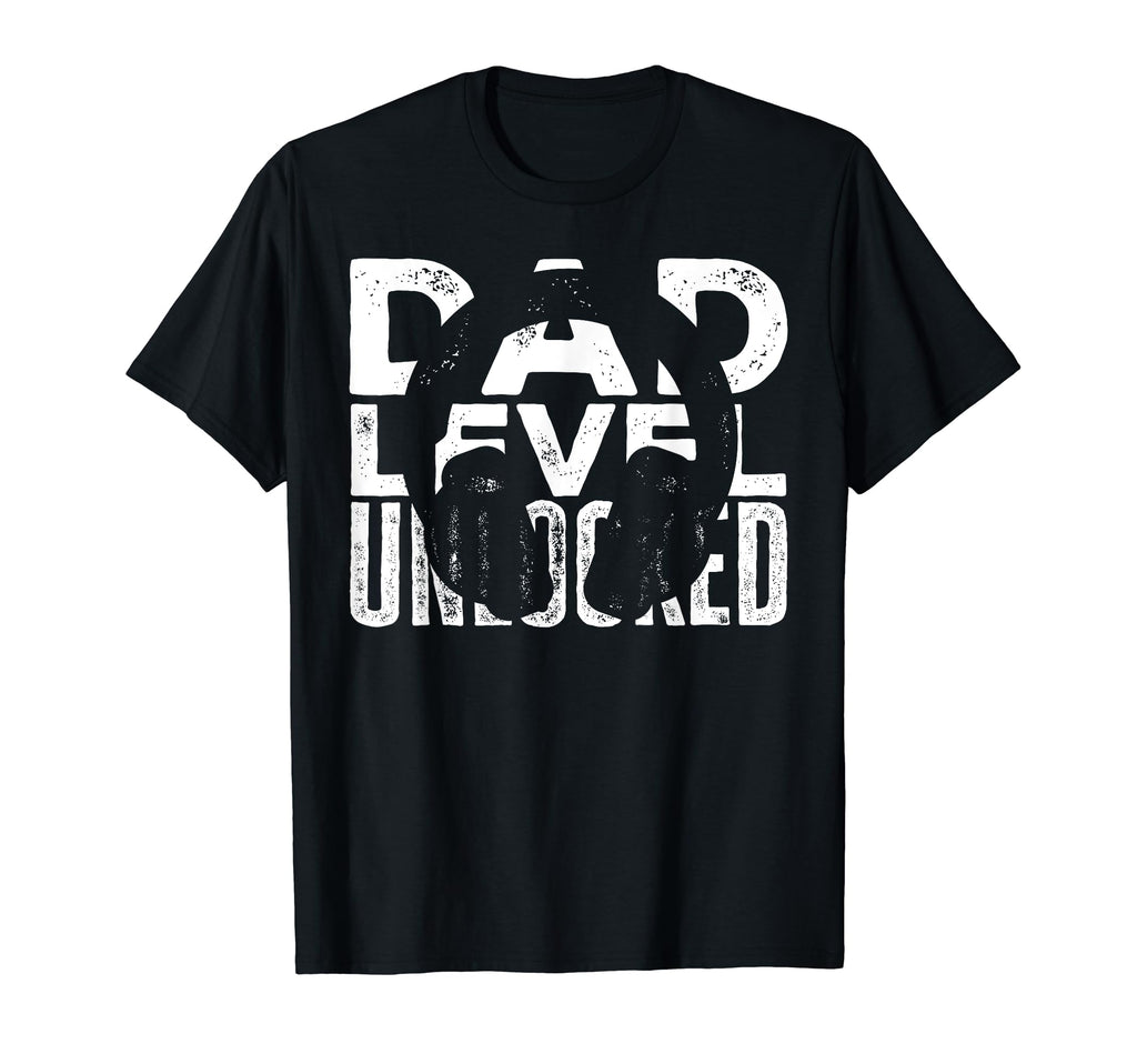 Funny Dad Level Unlocked Gamer Dad Fathers T-Shirt - Graphic Print Unisex - T-Shirt, Sweatshirt, Hoodie