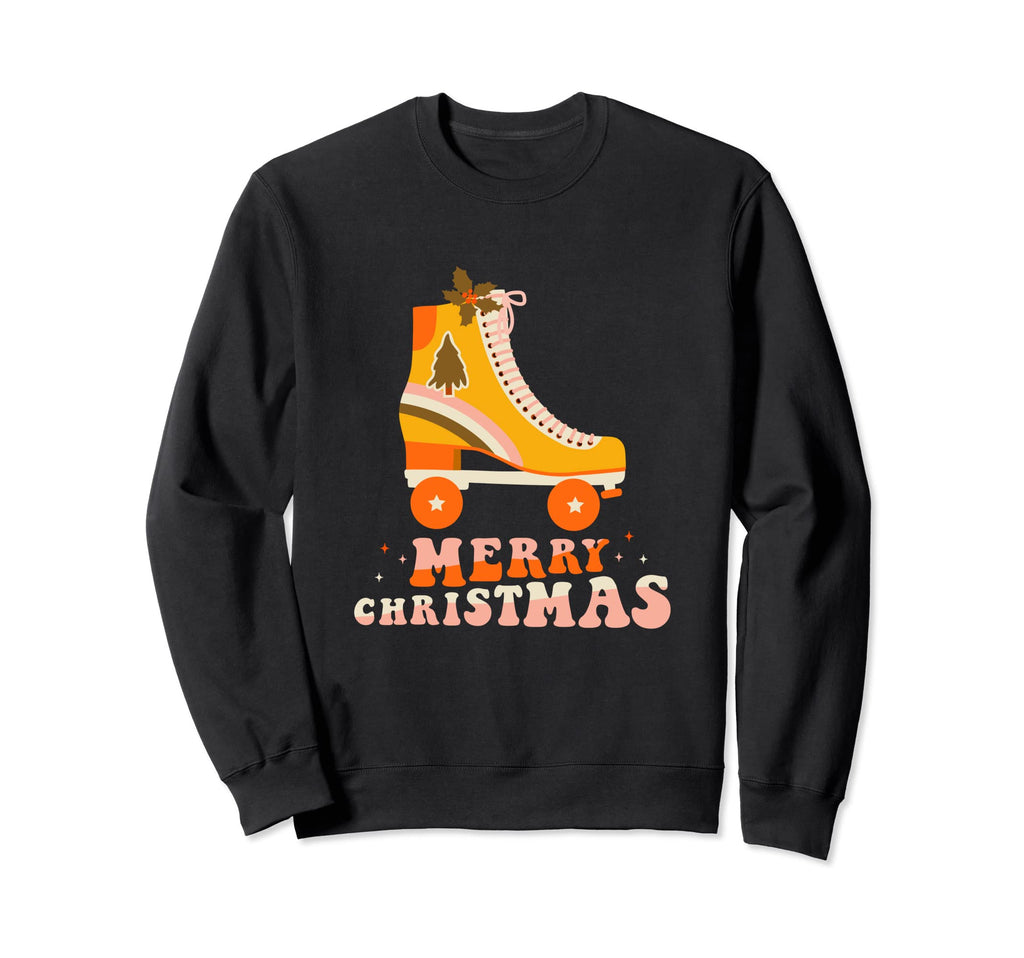 1970S Roller Skate 70S Merry Sweatshirt - Casual Everyday Wear Unisex - T-Shirt, Sweatshirt, Hoodie