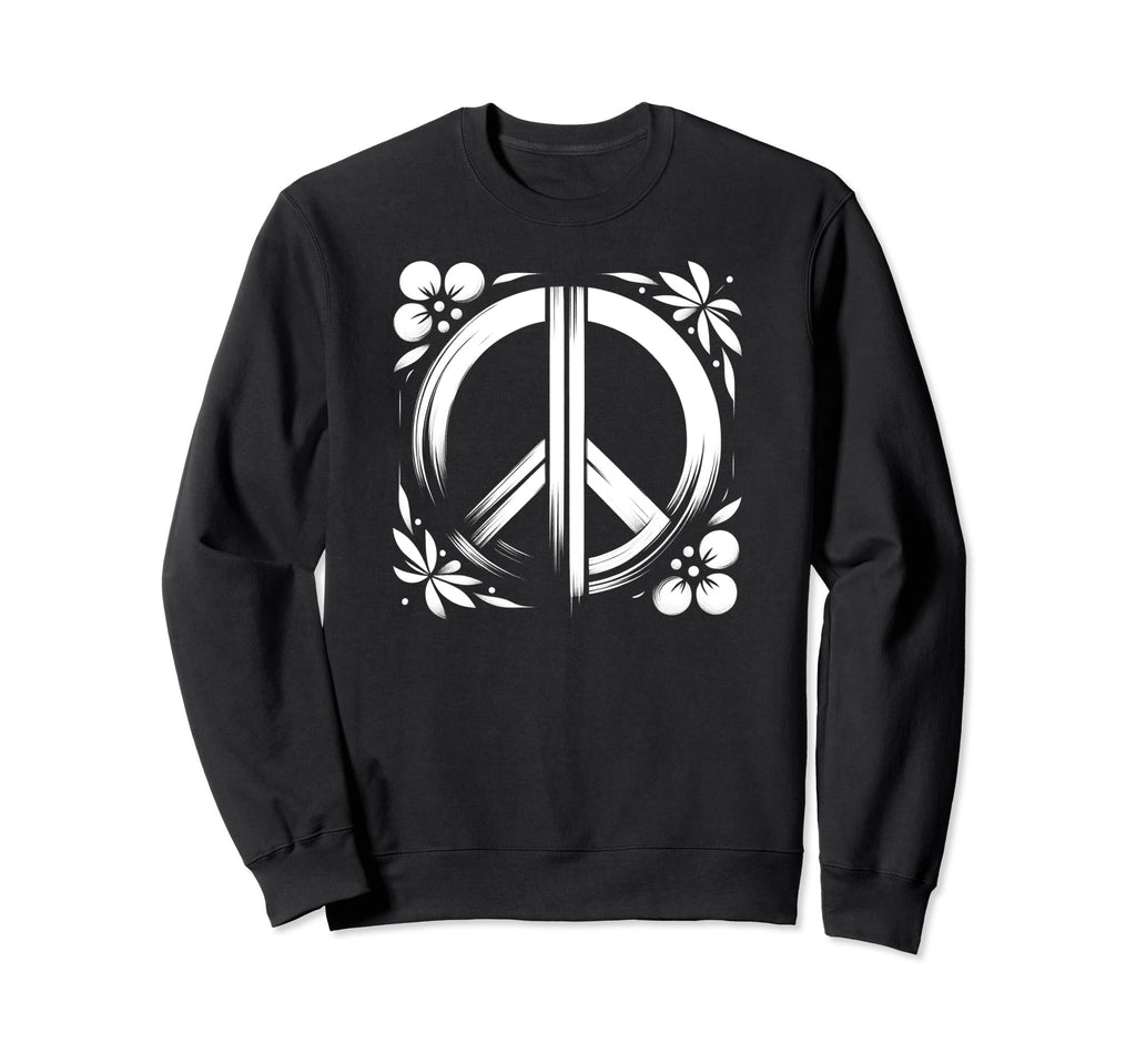60S 70S Peace Love And Groovy Sweatshirt - Fun Novelty Design for Adults - T-Shirt, Sweatshirt, Hoodie