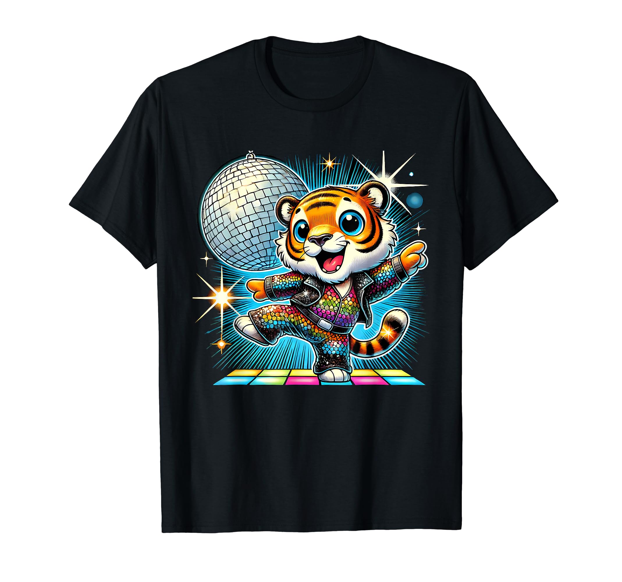 Aesthetic Tiger Disco T-Shirt - Casual Everyday Wear Men Women - T-Shirt, Sweatshirt, Hoodie