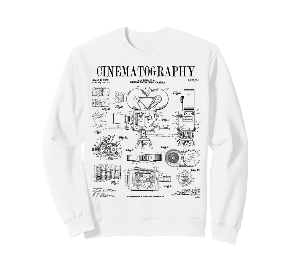 Cinematography Movie Film Camera Sweatshirt - Minimalist Print for Adults - T-Shirt, Sweatshirt, Hoodie