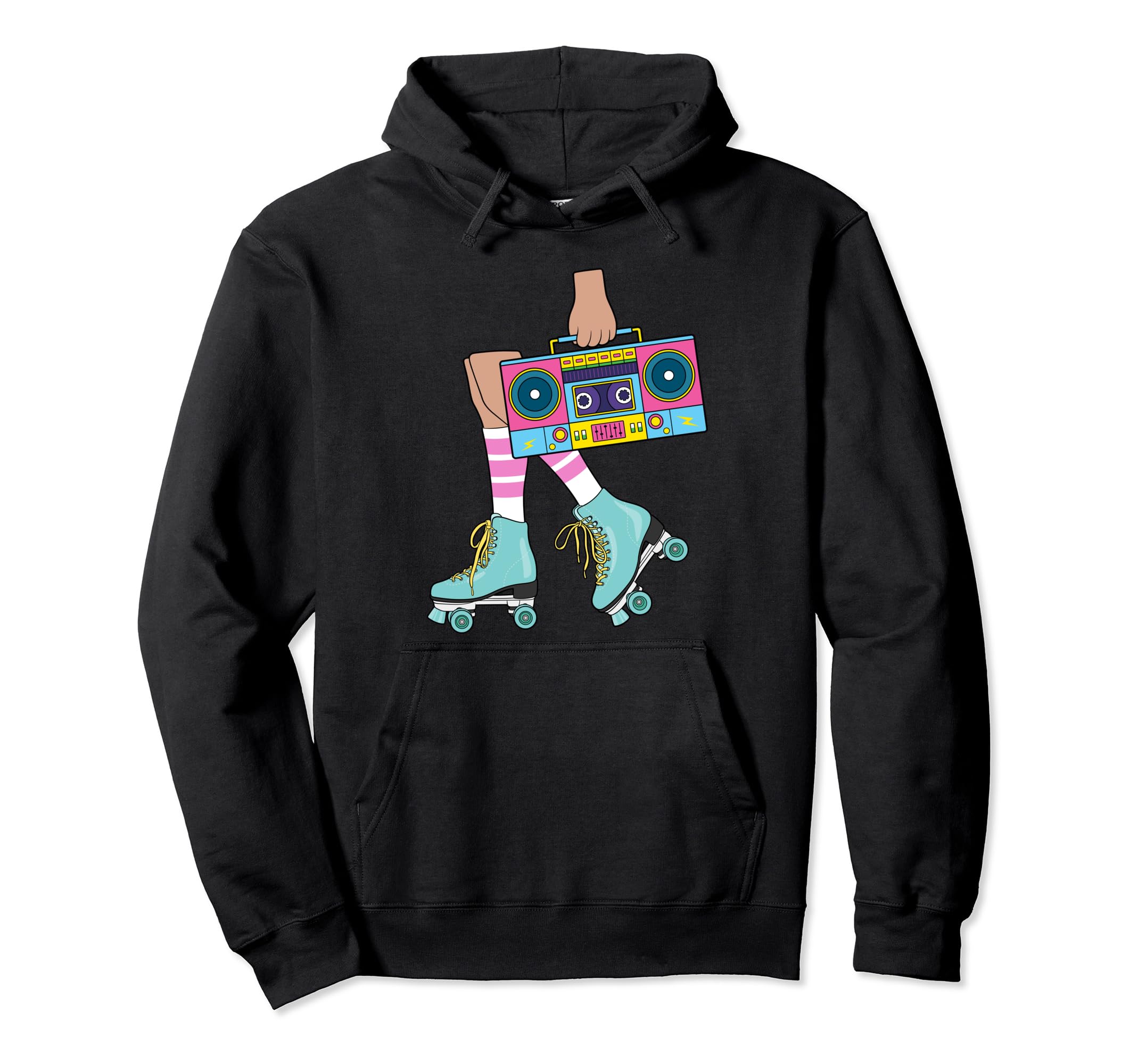 Roller Skating 80S Roller Funny Skater Skates Hoodie - Graphic Print Unisex - T-Shirt, Sweatshirt, Hoodie