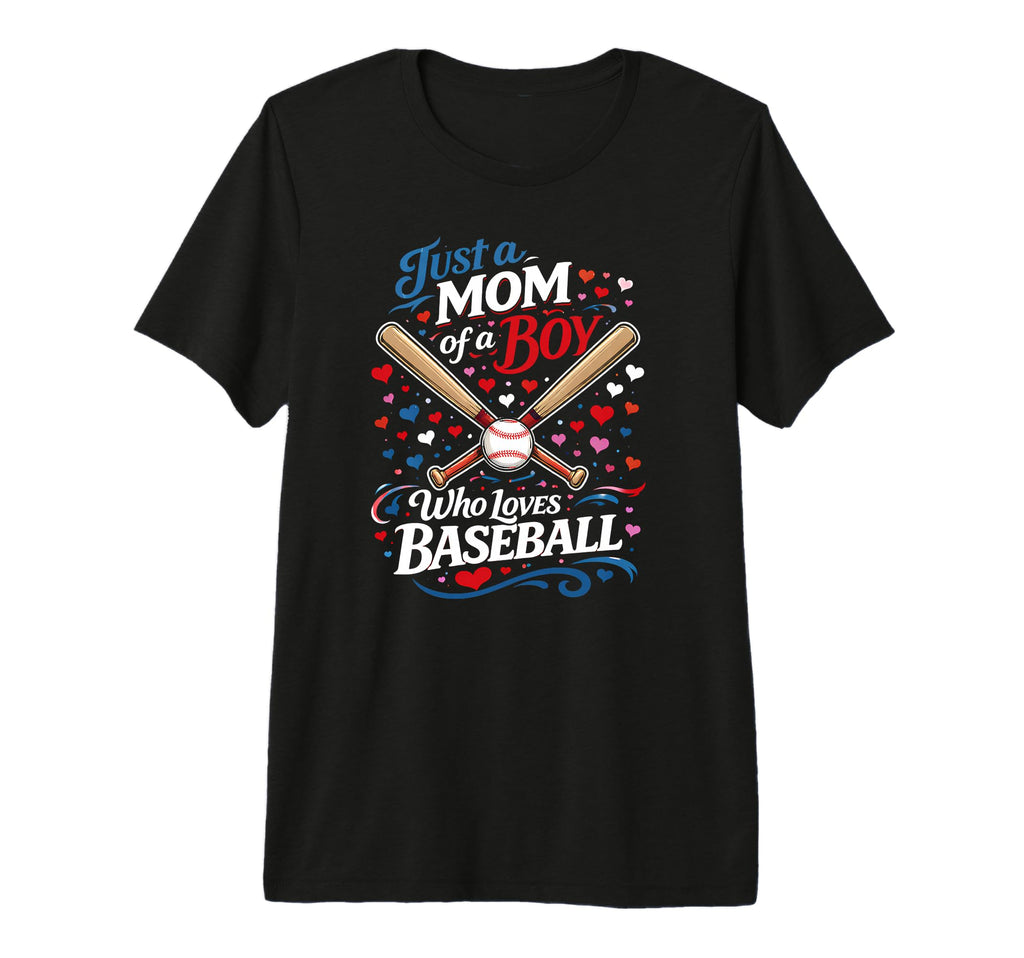 Baseball Mom Just Mom Who Loves Ice T-Shirt - Graphic Print Unisex - T-Shirt, Sweatshirt, Hoodie