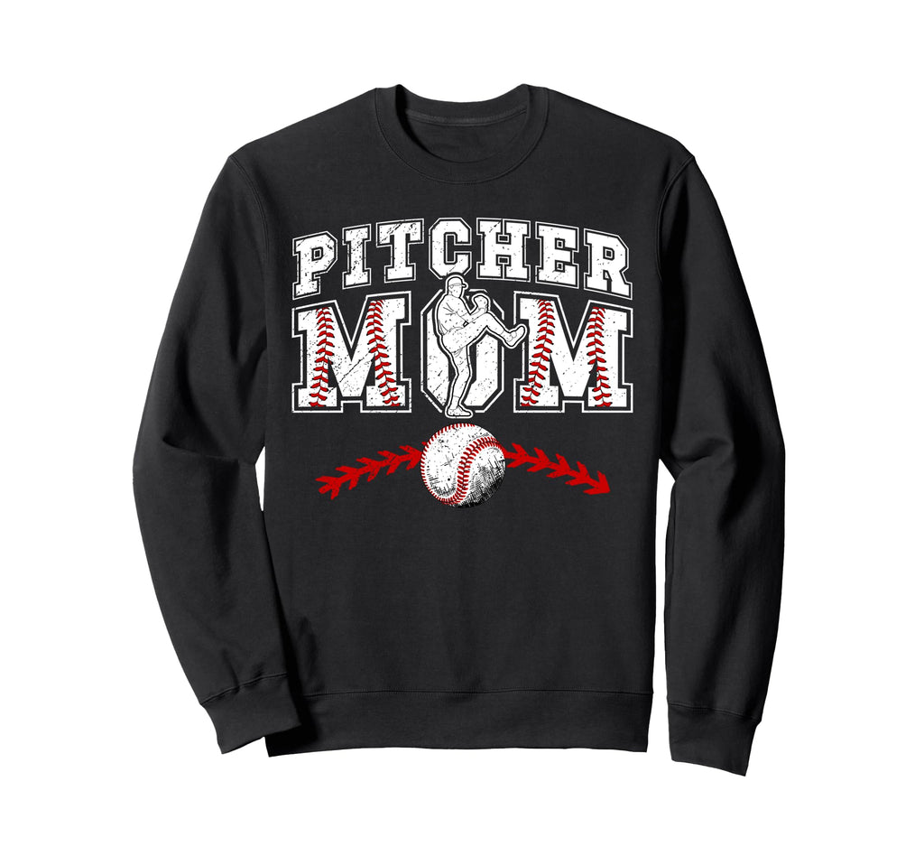 Baseball Pitcher Mom Baseball Sweatshirt - Casual Everyday Wear Unisex - T-Shirt, Sweatshirt, Hoodie