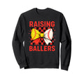 Raising Ballers Checkered Bow Sweatshirt - Novelty Apparel Unisex - T-Shirt, Sweatshirt, Hoodie