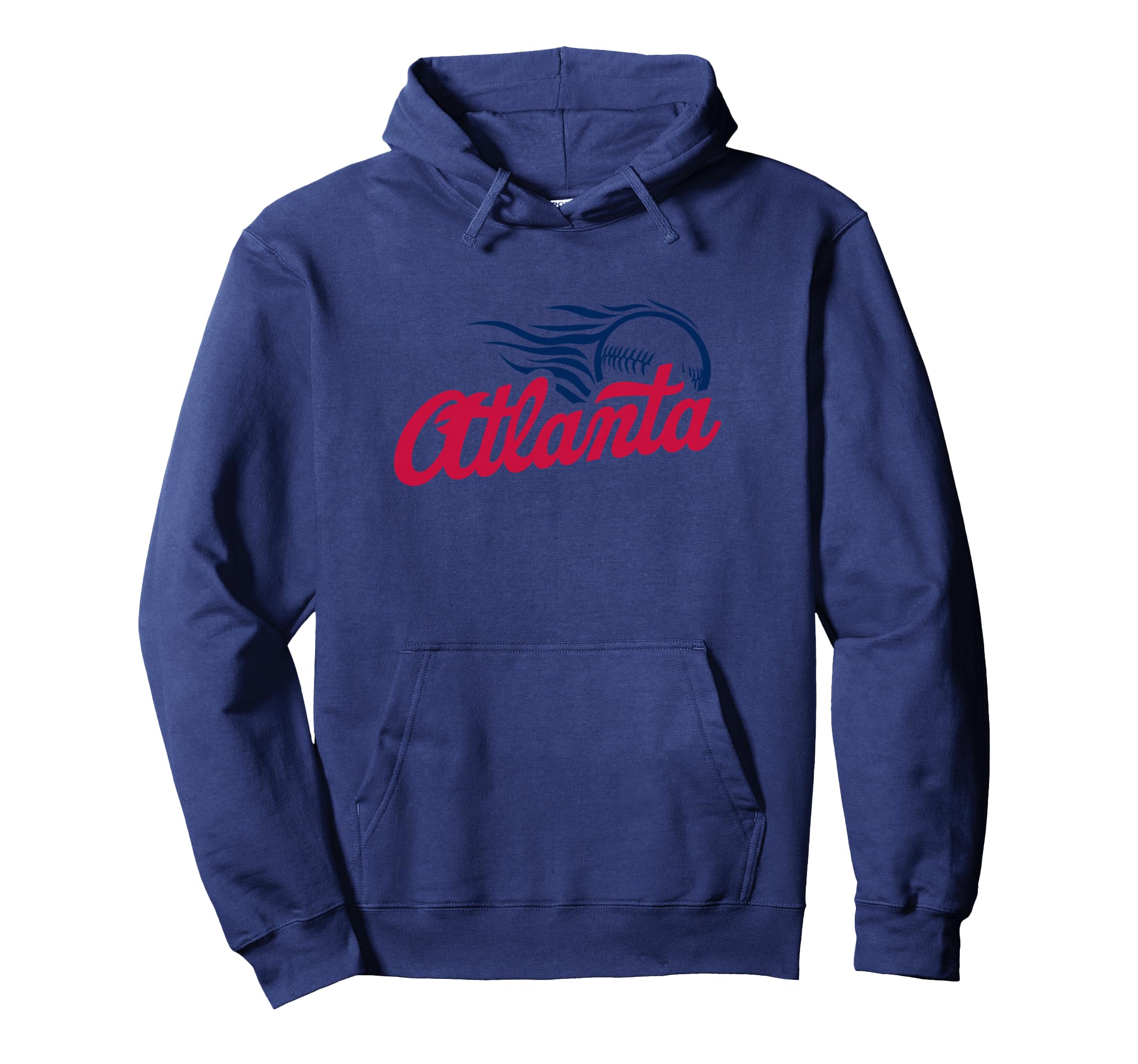 Atlanta Baseball Minimalist Baseball Hoodie - Unique Graphic Men Women - T-Shirt, Sweatshirt, Hoodie