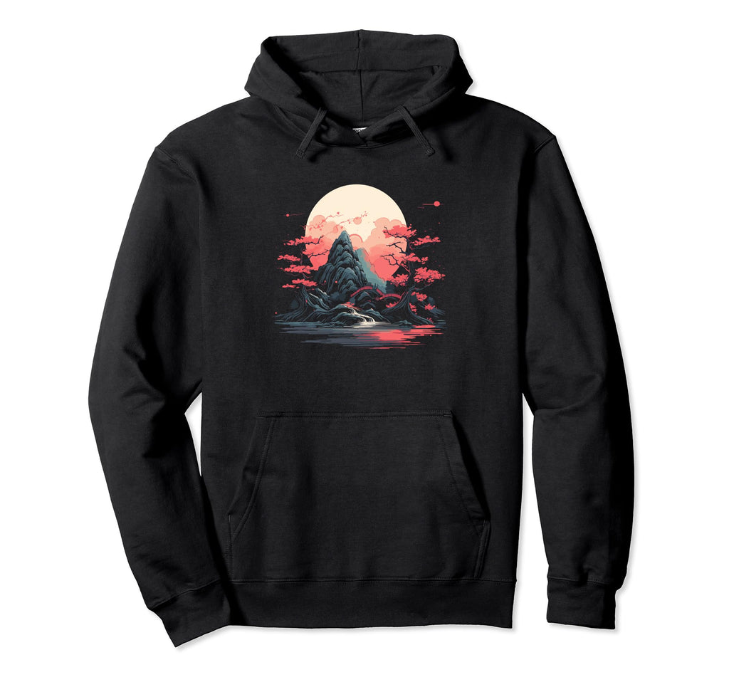 Japanese Landscape Japanese New Year Hoodie - Aesthetic Graphic for Adults - T-Shirt, Sweatshirt, Hoodie
