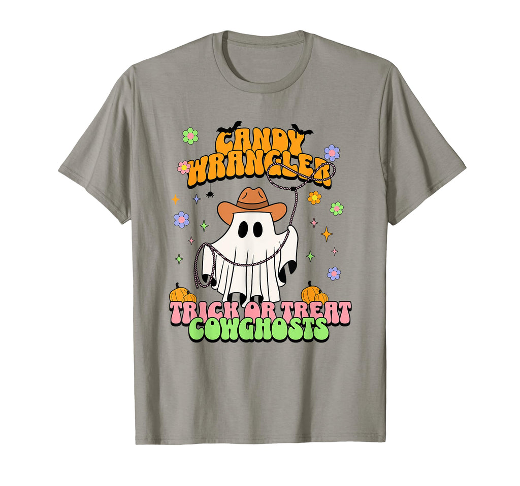 Cowgirl Ghost Western Groovy Halloween T-Shirt - Novelty Apparel Unisex - T-Shirt, Sweatshirt, Hoodie