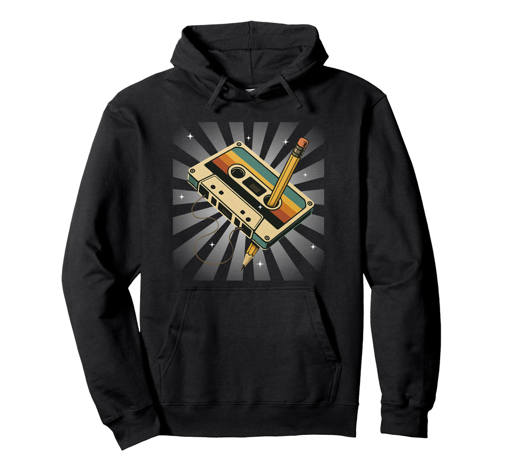 90S 80S Music Nostalgic Cassette Hoodie - Aesthetic Graphic for Adults - T-Shirt, Sweatshirt, Hoodie