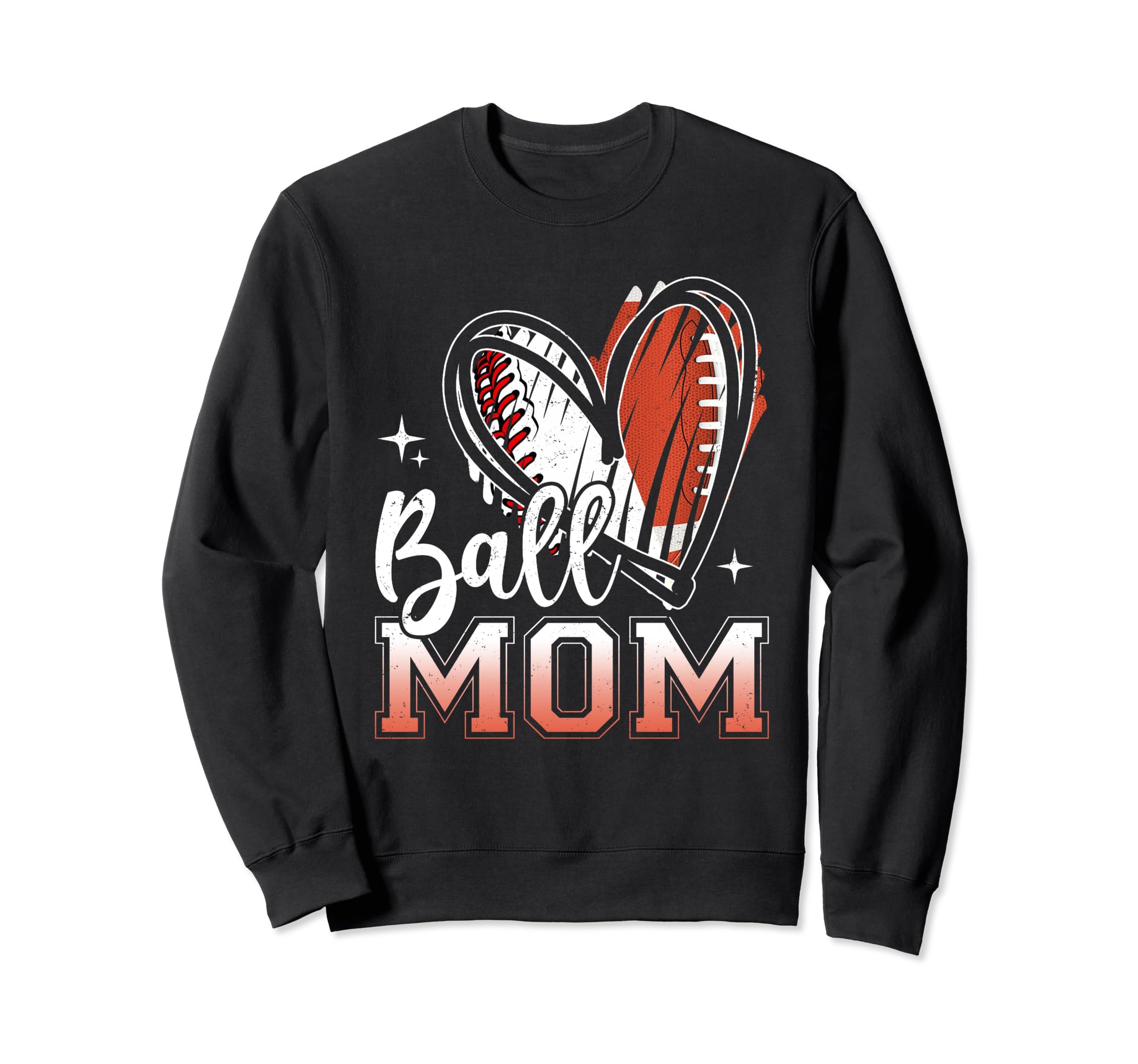 Ball Mom Football Baseball Mom Mothers Sweatshirt - Trendy Graphic Unisex - T-Shirt, Sweatshirt, Hoodie