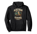 Never Underestimate Old Teaches His Hoodie - Minimalist Print for Adults - T-Shirt, Sweatshirt, Hoodie
