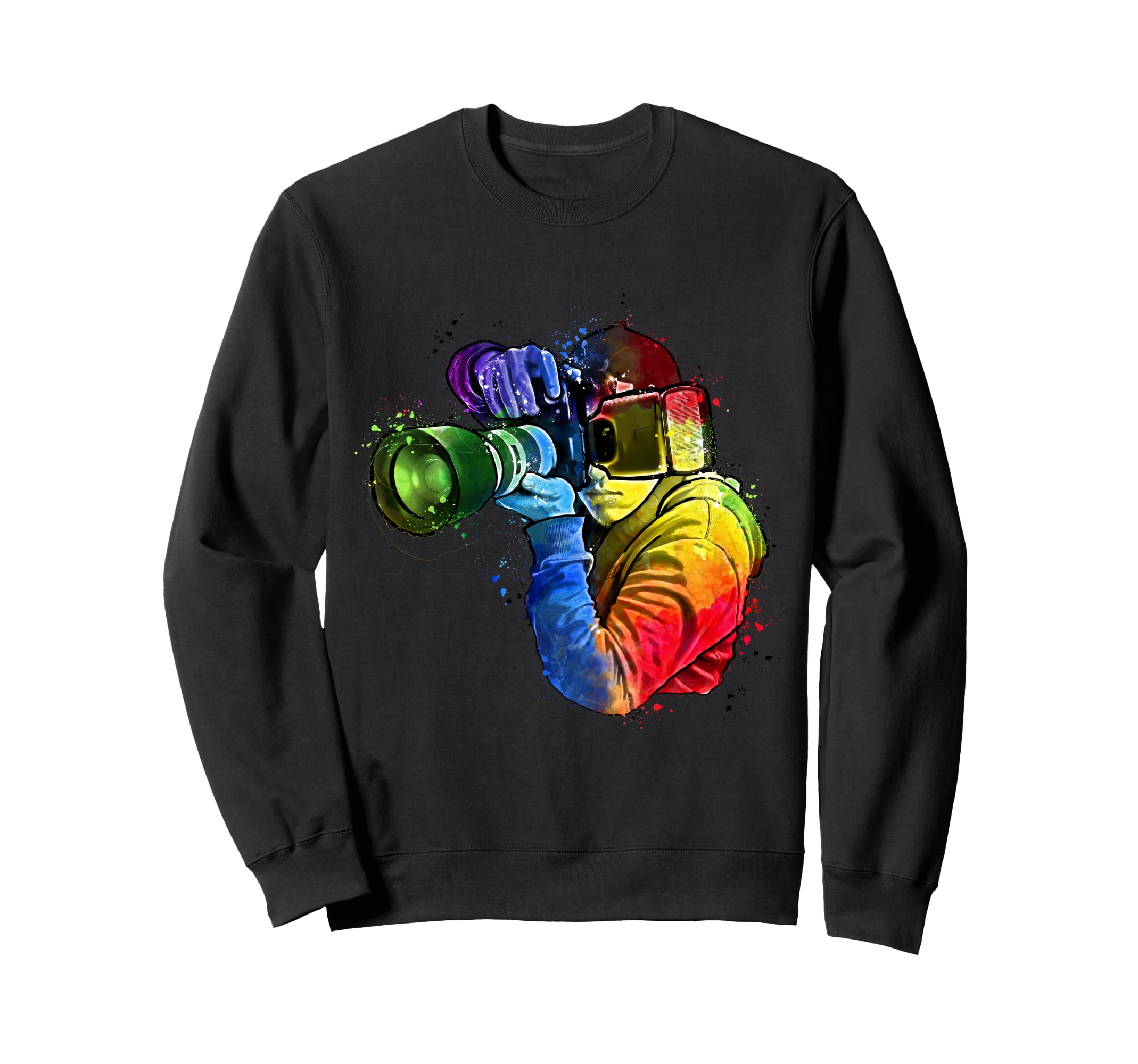 Watercolor Camera Art Photography Sweatshirt - Streetwear Style Unisex - T-Shirt, Sweatshirt, Hoodie