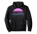 Outran Synthwave Sunset Vaporwave Grid Hoodie - Aesthetic Graphic Unisex - T-Shirt, Sweatshirt, Hoodie
