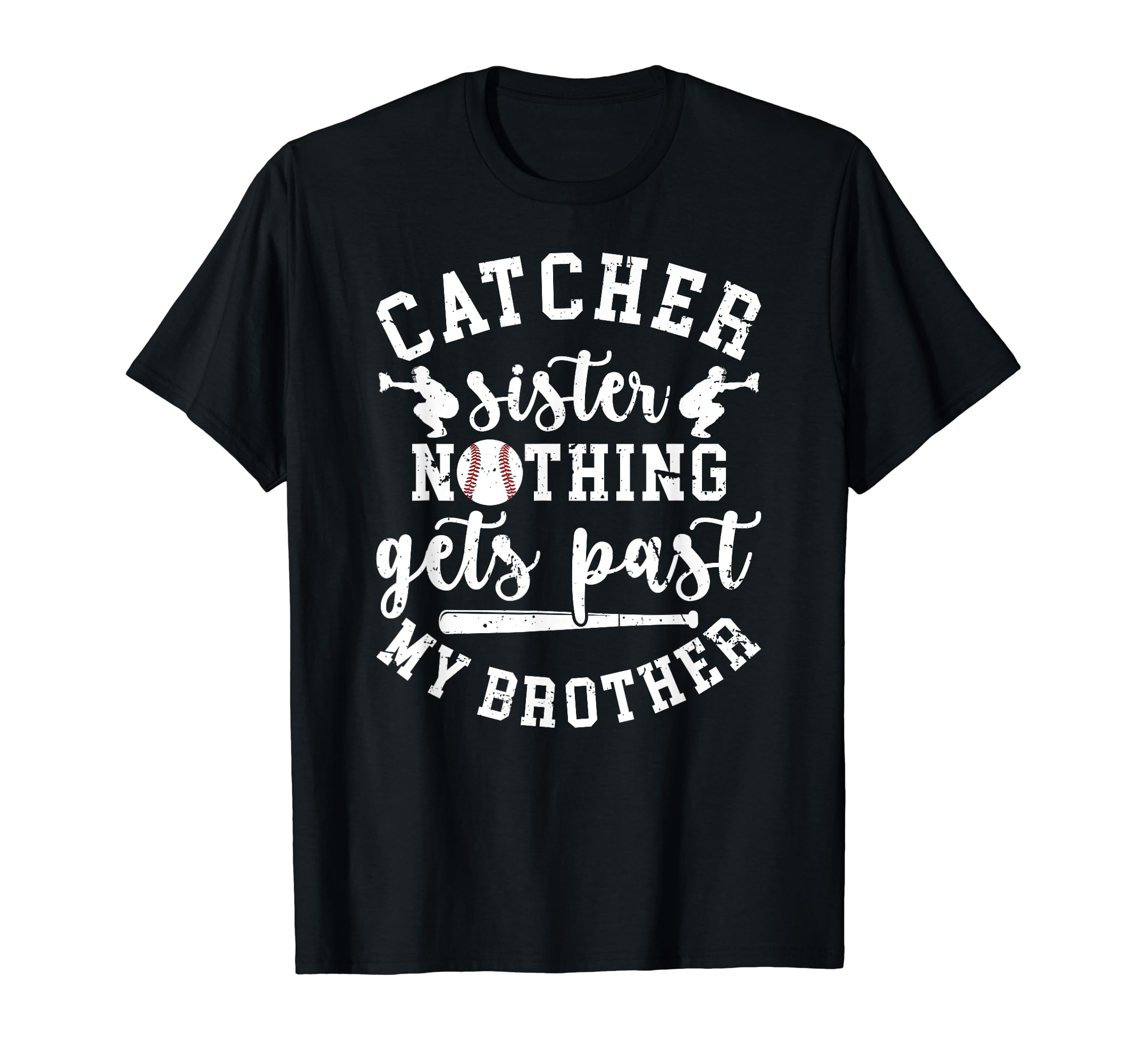 Proud Baseball Catcher Sister Baseball T-Shirt - Minimalist Print Unisex - T-Shirt, Sweatshirt, Hoodie
