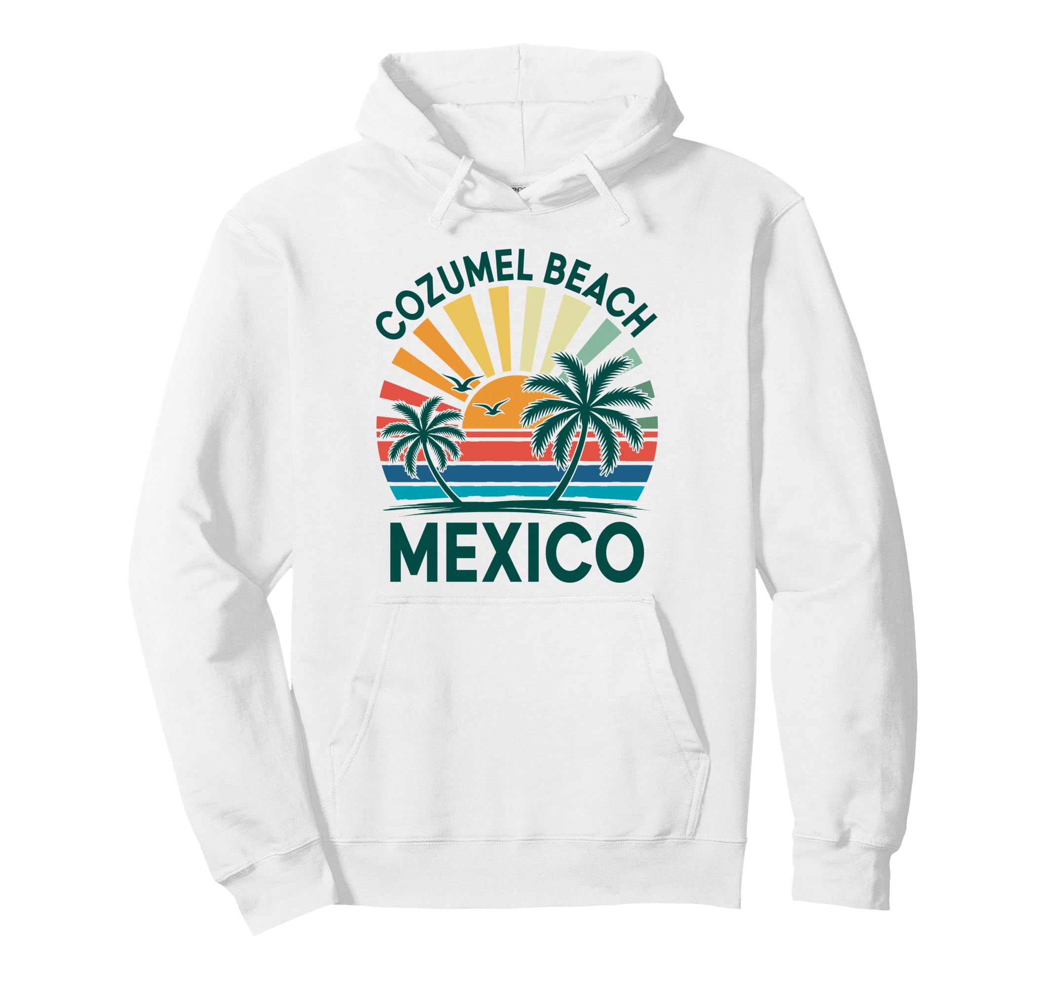 Cozumel Beach Mexico Vacation Sunset Hoodie - Custom Art Print for Adults - T-Shirt, Sweatshirt, Hoodie