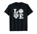 Love Baseball Softball Mom Distressed Home T-Shirt - Graphic Print Unisex - T-Shirt, Sweatshirt, Hoodie