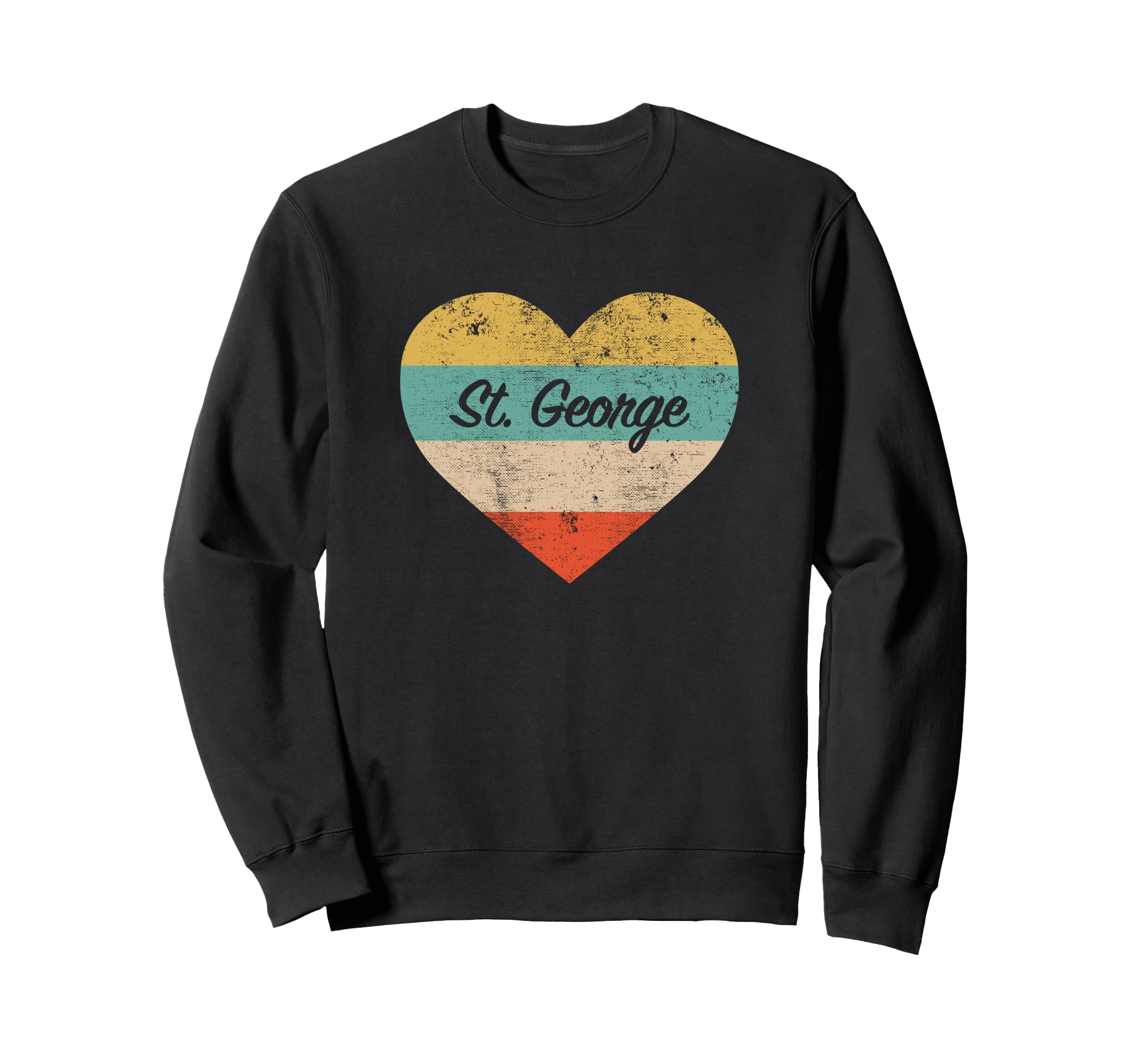 I Love St George Utah Distressed Sweatshirt - Minimalist Print for Adults - T-Shirt, Sweatshirt, Hoodie