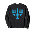 Distressed Hanukkah Menorah Sweatshirt - Aesthetic Graphic for Adults - T-Shirt, Sweatshirt, Hoodie