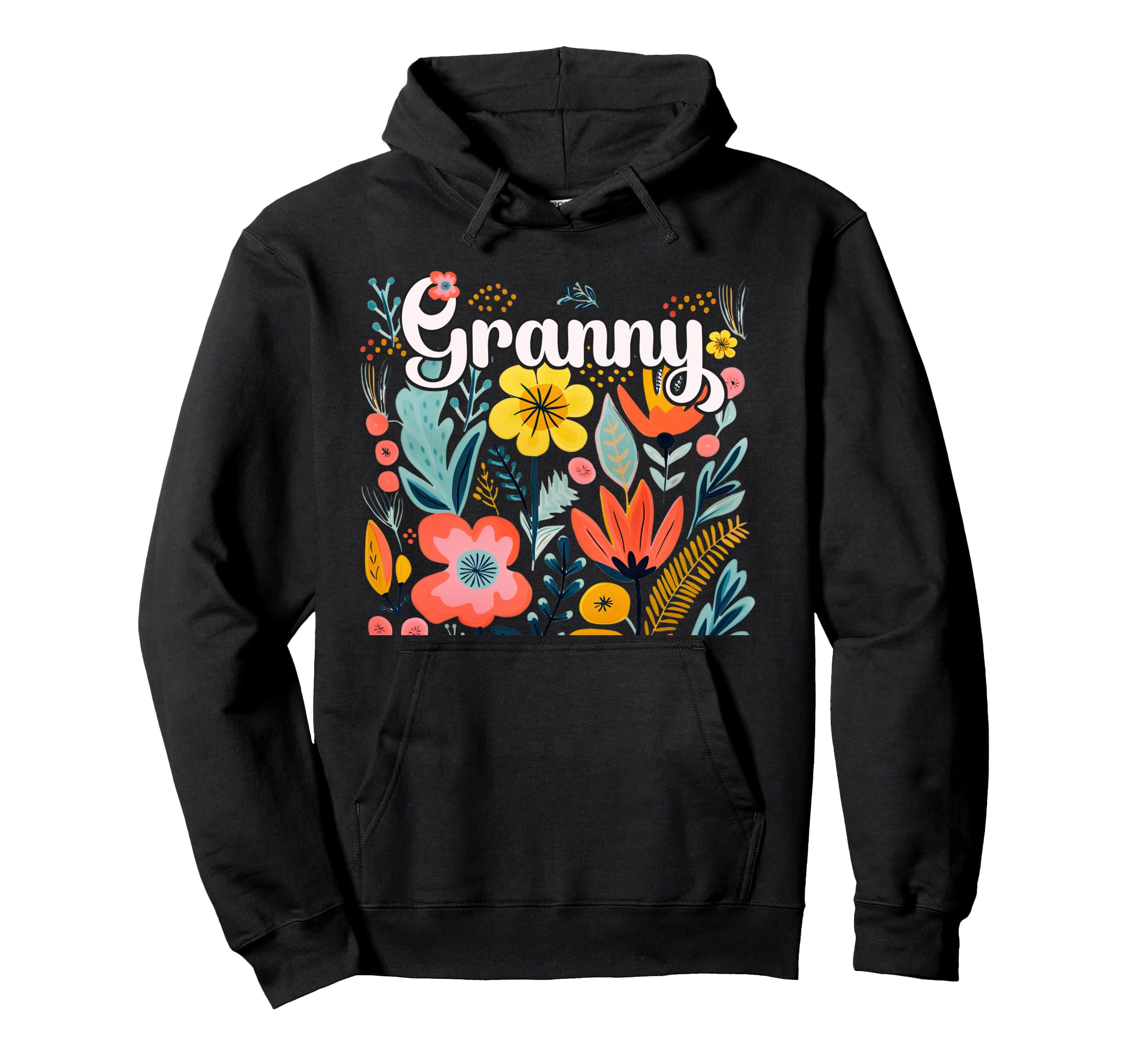 Granny Grandma From Grandkids Floral Hoodie - Custom Art Print for Adults - T-Shirt, Sweatshirt, Hoodie