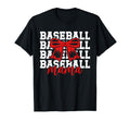 Baseball Mama Bow Baseball Mom T-Shirt - Novelty Apparel Men Women - T-Shirt, Sweatshirt, Hoodie