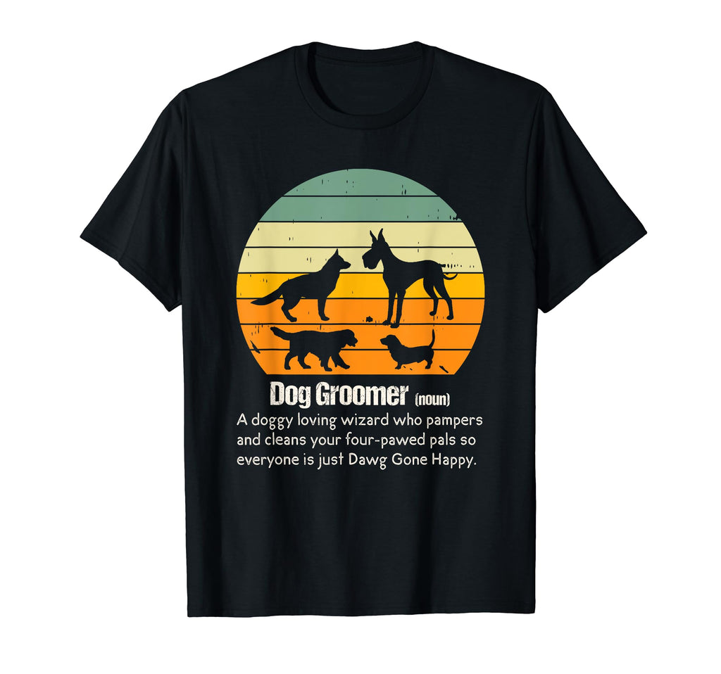 Dog Pet Grooming Definition Sunset T-Shirt - Trendy Graphic Men Women - T-Shirt, Sweatshirt, Hoodie