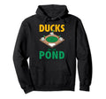 Ducks Pond Softball Player Funny Hoodie - Streetwear Style for Adults - T-Shirt, Sweatshirt, Hoodie