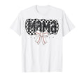 Baseball Checkered Mama Coquette Bow T-Shirt - Aesthetic Graphic Men Women - T-Shirt, Sweatshirt, Hoodie