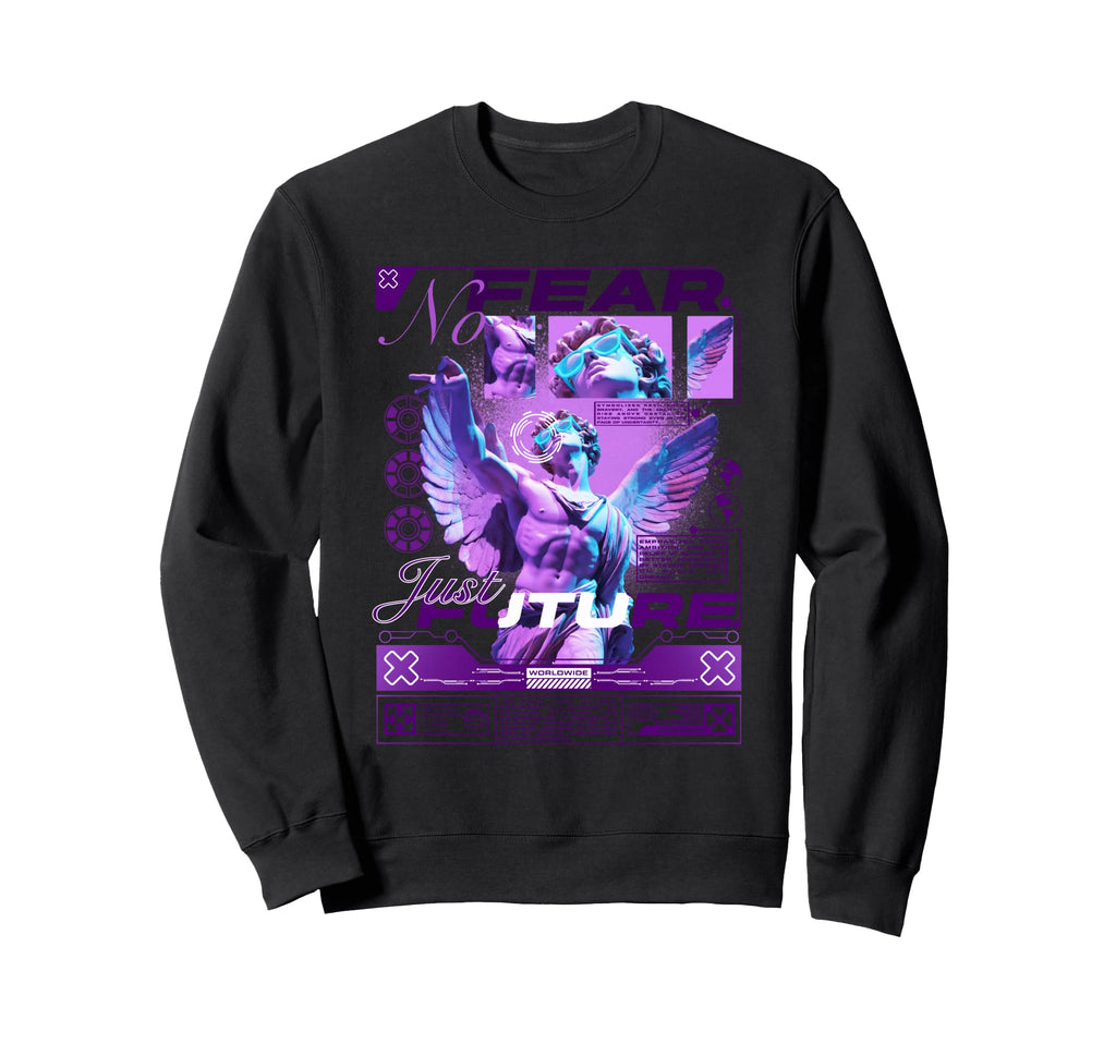 Y2K No Fear Bold Urban Graffiti Sweatshirt - Streetwear Style for Adults - T-Shirt, Sweatshirt, Hoodie