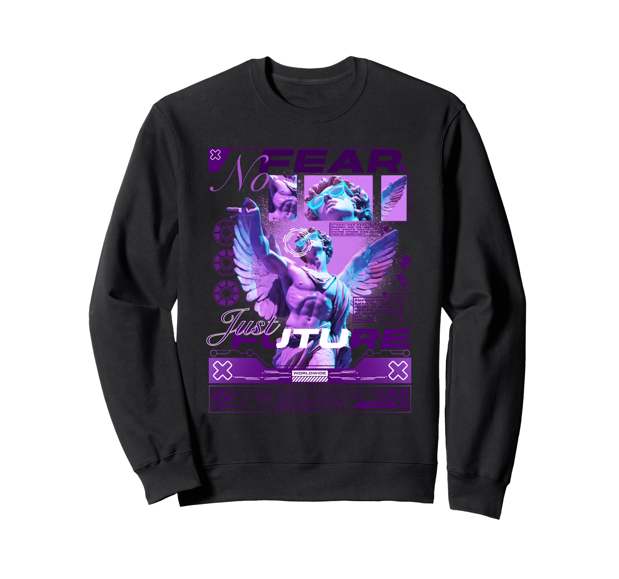 Y2K No Fear Bold Urban Graffiti Sweatshirt - Streetwear Style for Adults - T-Shirt, Sweatshirt, Hoodie