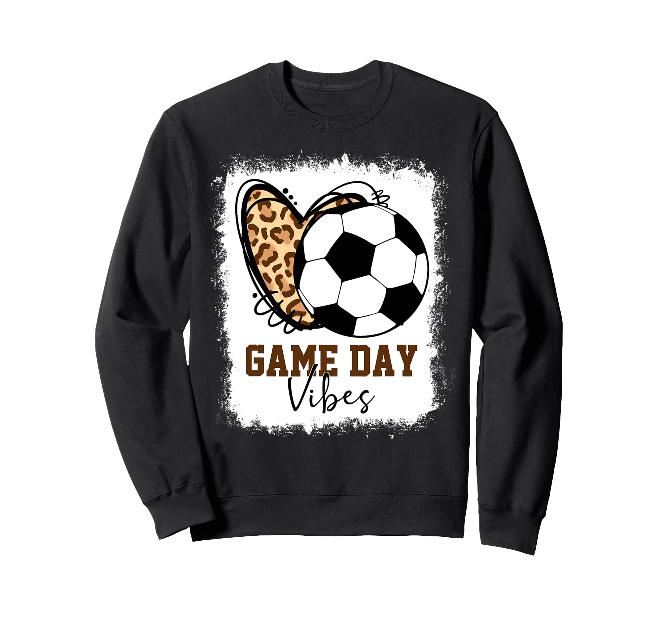 Bleached Soccer Game Day Vibes Soccer Sweatshirt - Graphic Print Unisex - T-Shirt, Sweatshirt, Hoodie
