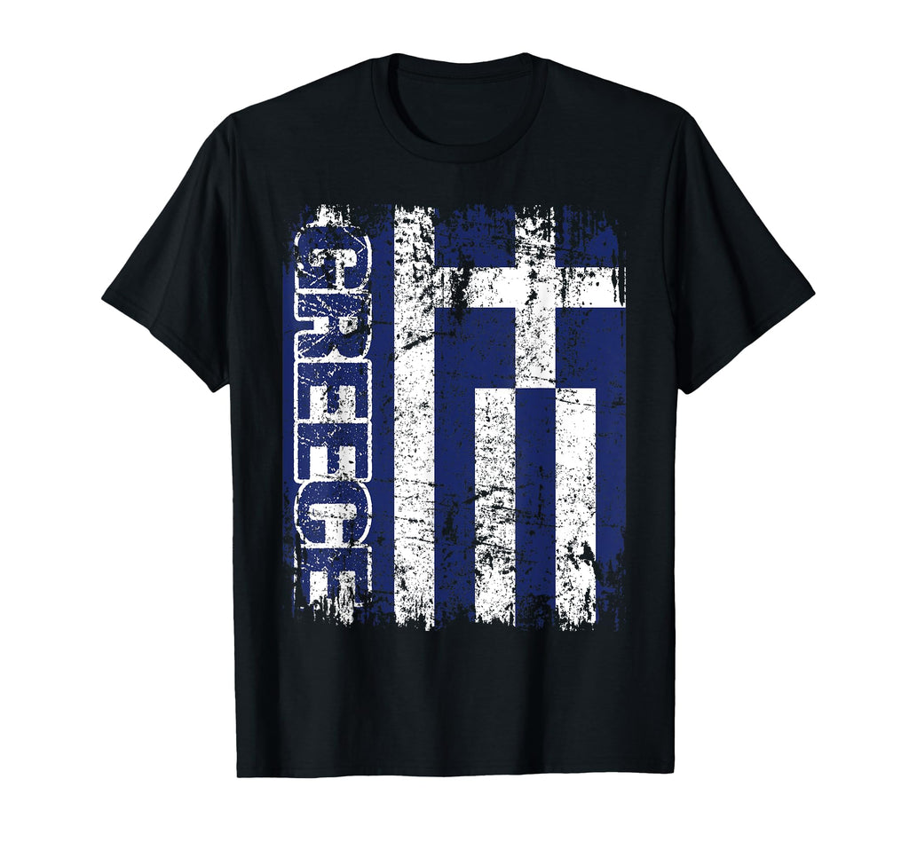 Greece Flag Distressed Greece T-Shirt - Custom Art Print Unisex - T-Shirt, Sweatshirt, Hoodie