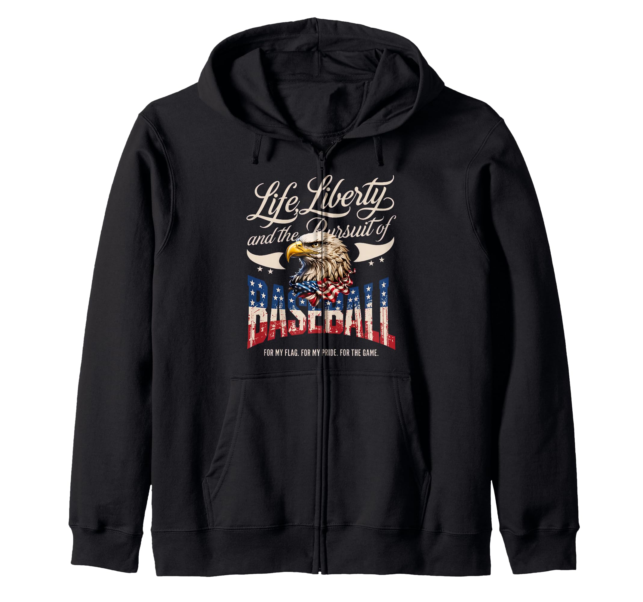 Life Liberty And Pursuit Baseball Sweatshirt - Novelty Apparel for Adults - T-Shirt, Sweatshirt, Hoodie