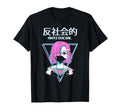 Antisocial Vaporwave Anime T-Shirt - Fun Novelty Design for Adults - T-Shirt, Sweatshirt, Hoodie