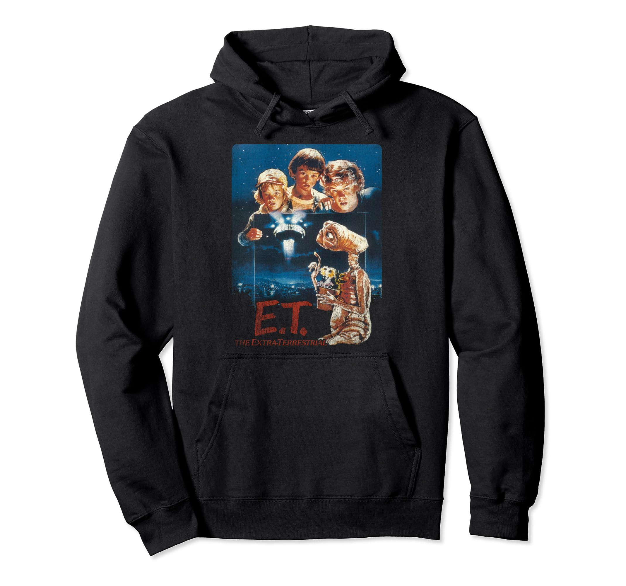 E T Distressed Photograph Hoodie - Aesthetic Graphic Unisex - T-Shirt, Sweatshirt, Hoodie