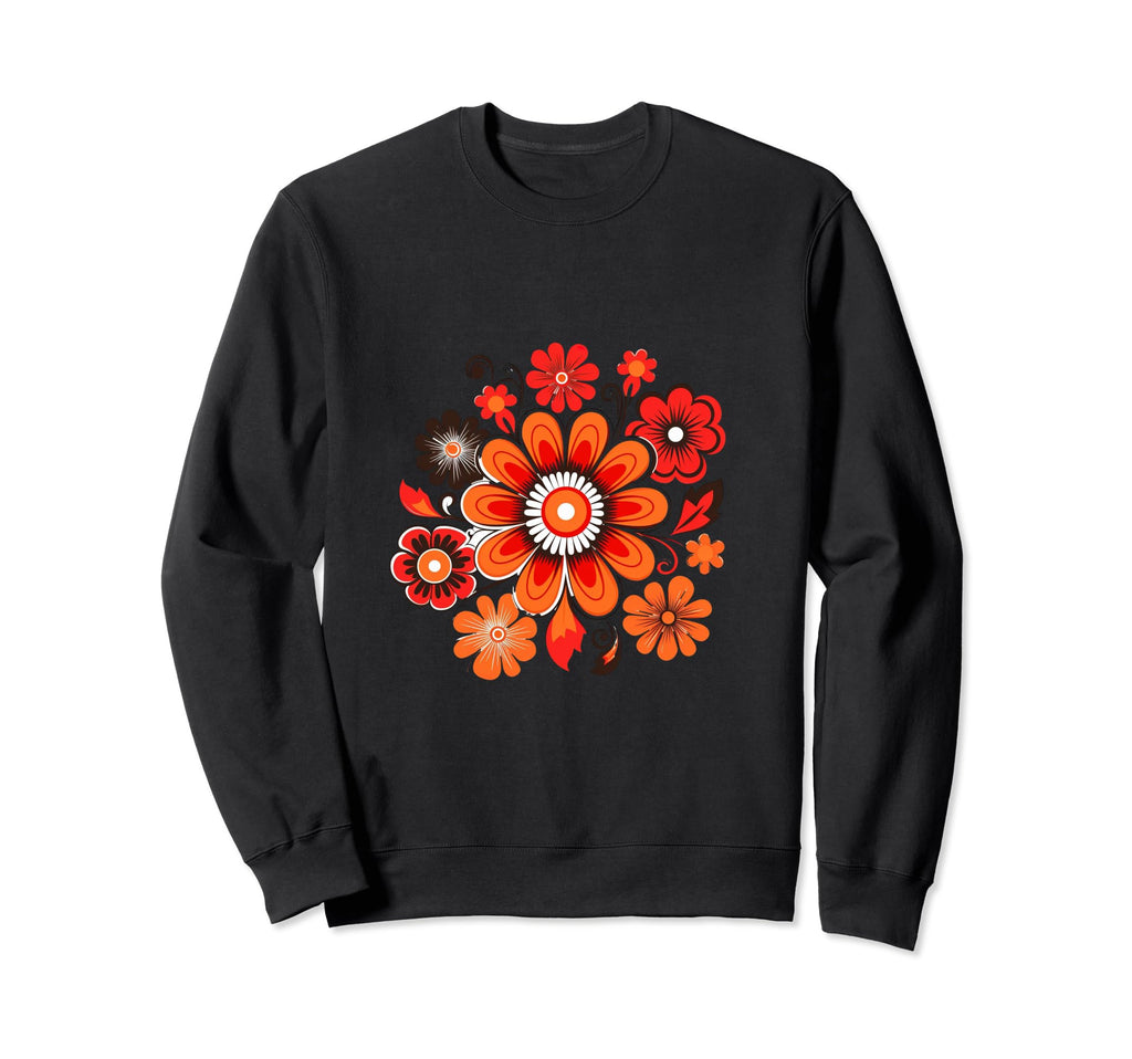 Groovy Red Flower Power Sweatshirt - Aesthetic Graphic Unisex - T-Shirt, Sweatshirt, Hoodie