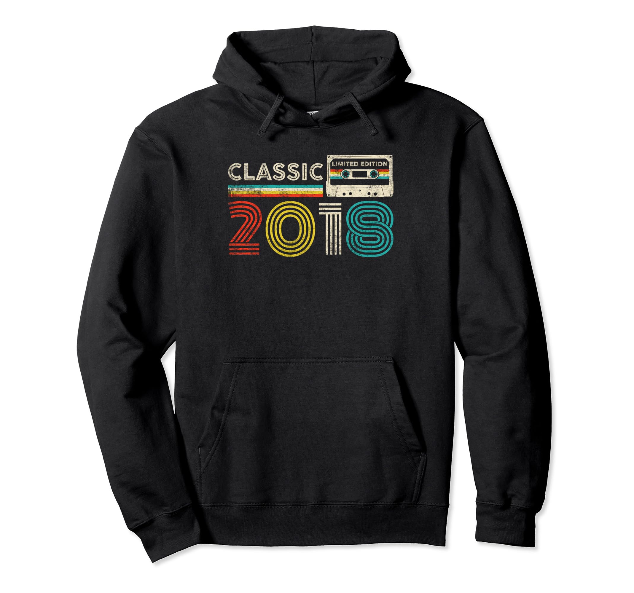 2018 Birthday 2018 Cassette Tape Hoodie - Unique Graphic for Adults - T-Shirt, Sweatshirt, Hoodie