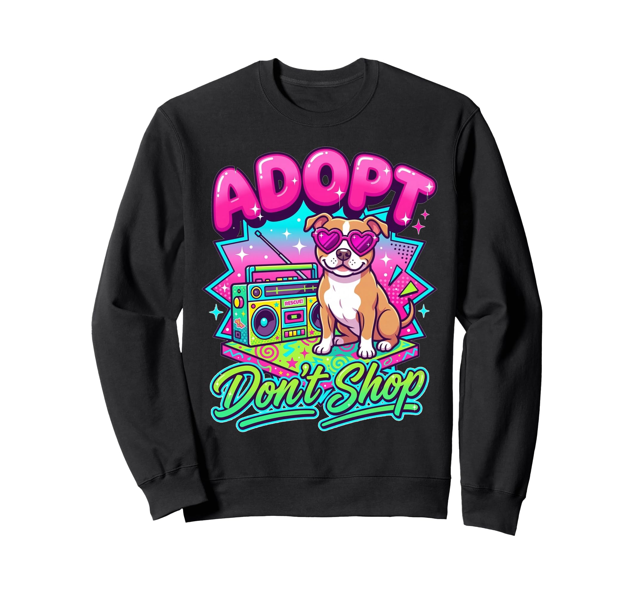 Adopt Dont Shop Dog Animal Rescue Sweatshirt - Streetwear Style Men Women - T-Shirt, Sweatshirt, Hoodie