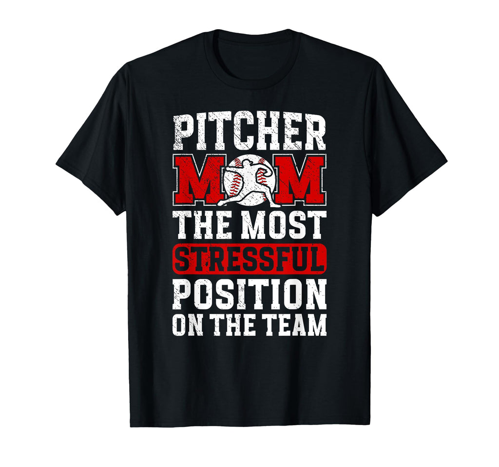 Baseball Pitcher Mom Funny Mom T-Shirt - Casual Everyday Wear for Adults - T-Shirt, Sweatshirt, Hoodie