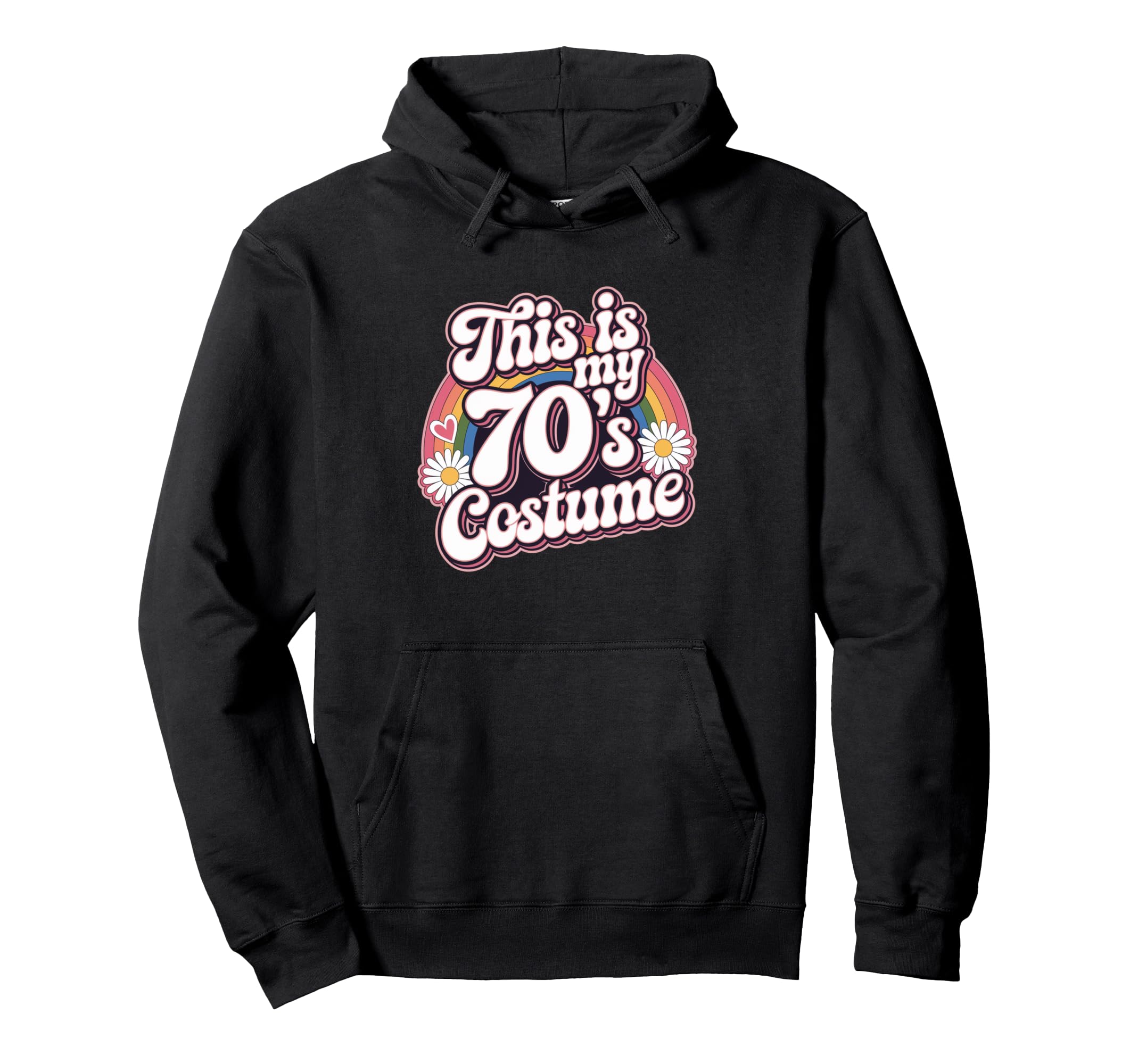 This Is My 70S Costume Groovy Flower Hoodie - Graphic Print for Adults - T-Shirt, Sweatshirt, Hoodie