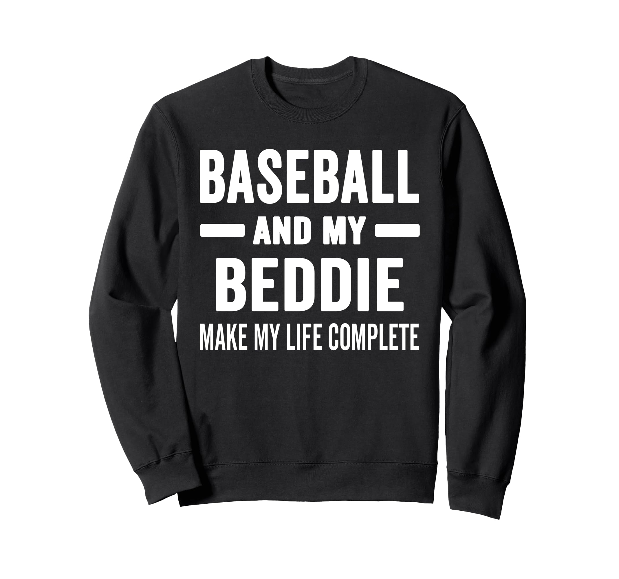 Baseball And My Beddie Mama Dog Sweatshirt - Minimalist Print Men Women - T-Shirt, Sweatshirt, Hoodie