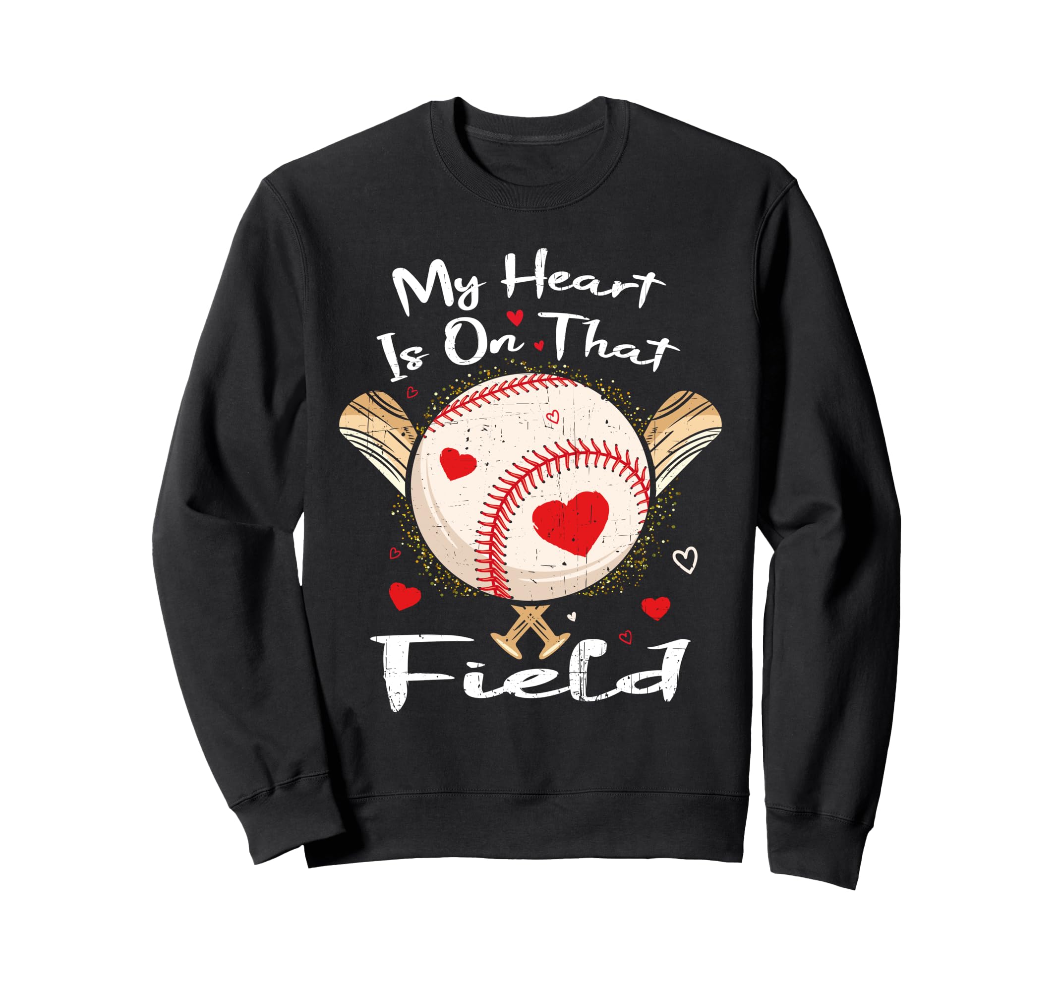 My Heart Is That Field Baseball Sweatshirt - Custom Art Print Men Women - T-Shirt, Sweatshirt, Hoodie