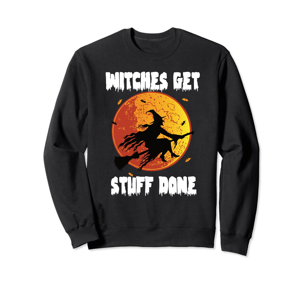 Witches Get Stuff Done Sunset Sweatshirt - Aesthetic Graphic Unisex - T-Shirt, Sweatshirt, Hoodie