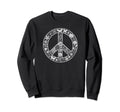 60S 70S Peace Love And Groovy Flower Sweatshirt - Minimalist Print Unisex - T-Shirt, Sweatshirt, Hoodie