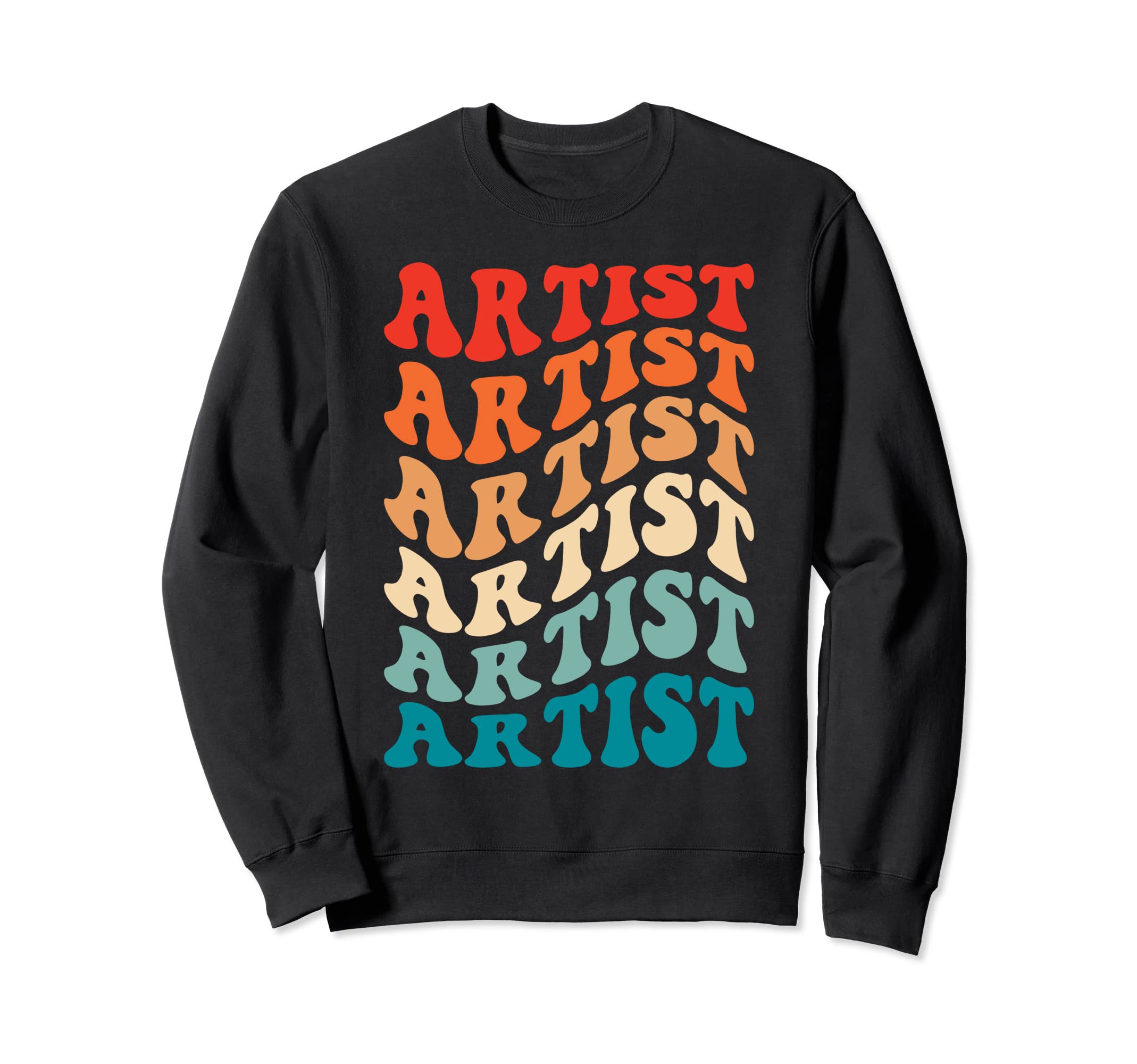 Groovy Artist 70S Funny Boho Sweatshirt - Custom Art Print for Adults - T-Shirt, Sweatshirt, Hoodie