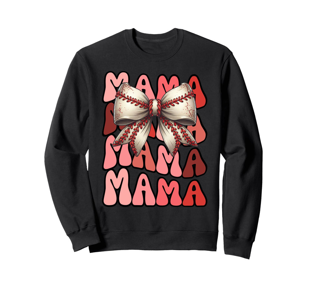 Groovy Mama Baseball Coquette Sweatshirt - Minimalist Print Men Women - T-Shirt, Sweatshirt, Hoodie