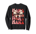 Groovy Mama Baseball Coquette Sweatshirt - Minimalist Print Men Women - T-Shirt, Sweatshirt, Hoodie