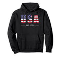 4Th July 1776 Patriotic Usa Flag Hoodie - Graphic Print Men Women - T-Shirt, Sweatshirt, Hoodie